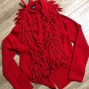 Etcetera red cardigan sweater!